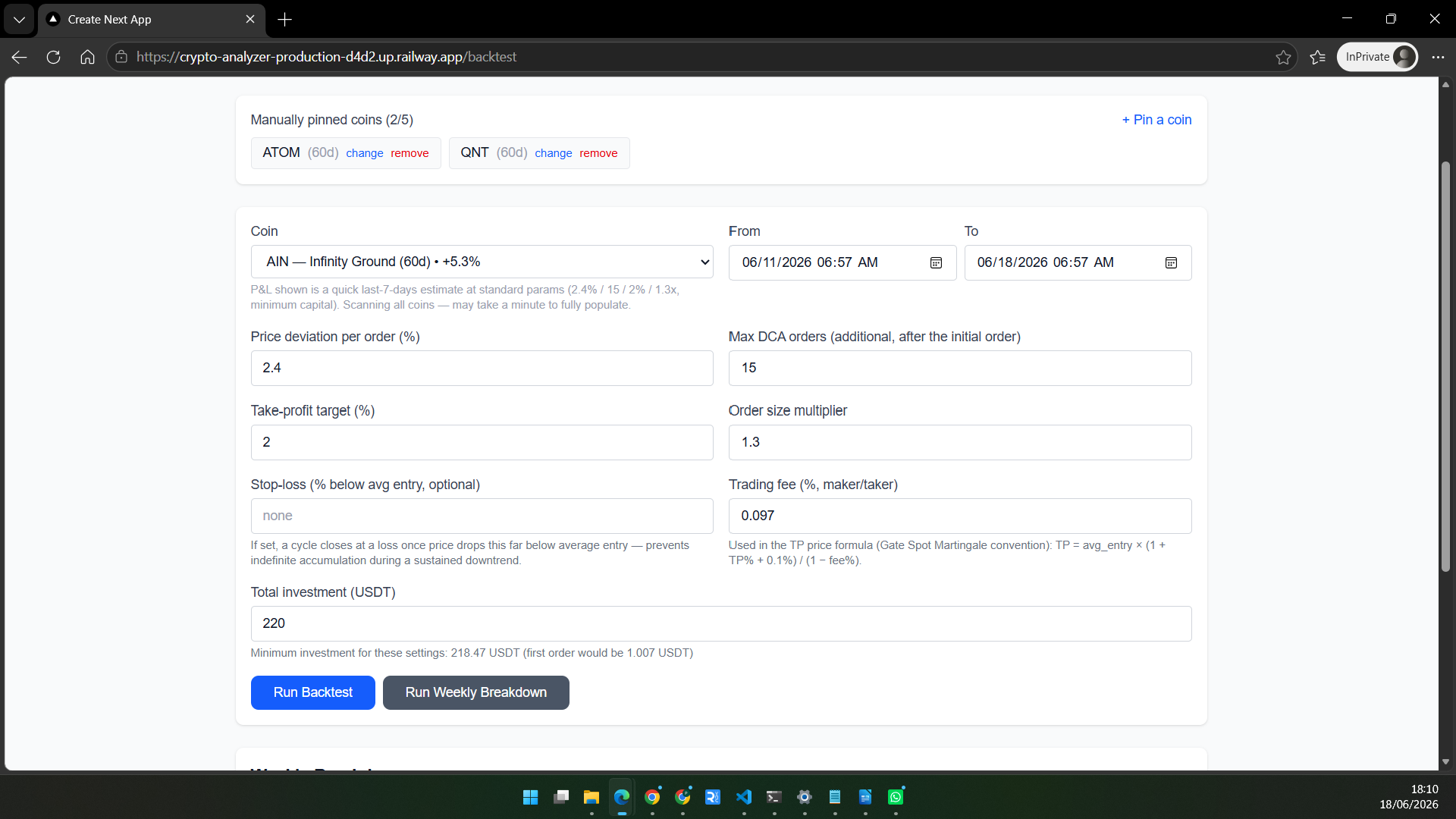 Vignette 2 du projet Crypto Analyser