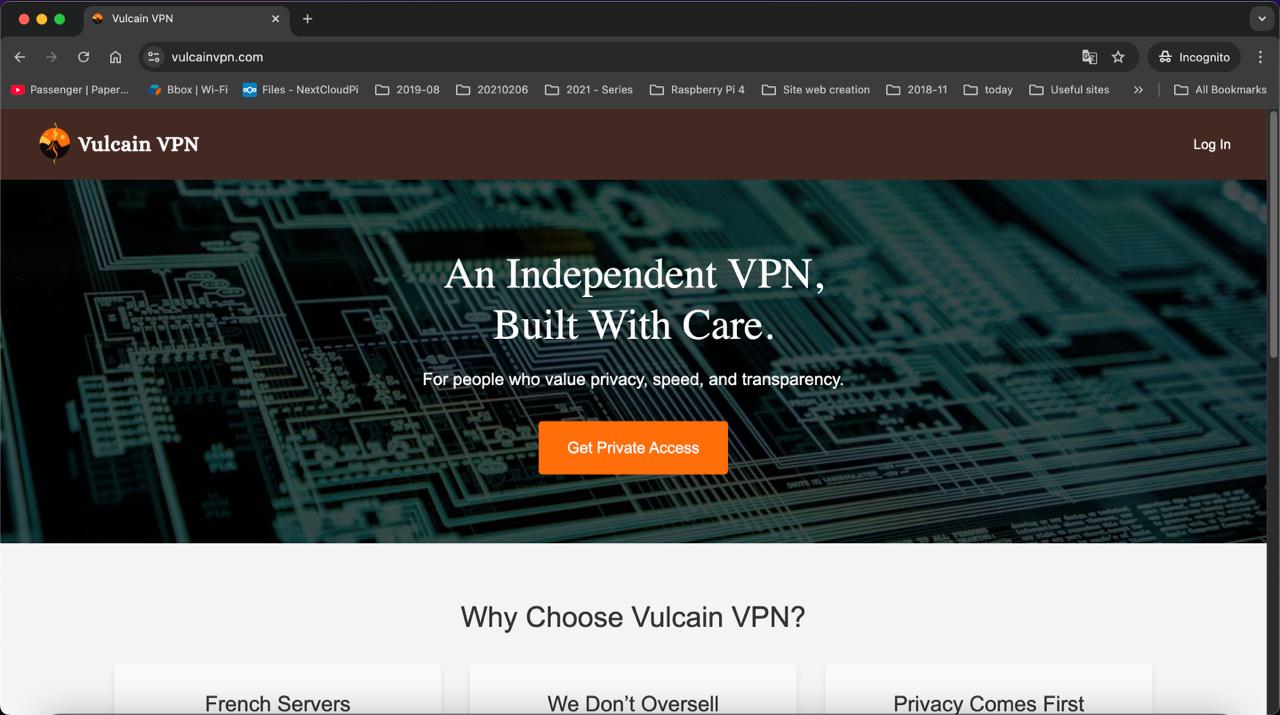 Aperçu du projet Vulcain VPN
